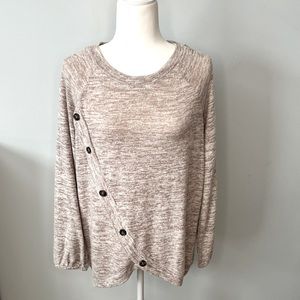 Staccato Latte Sweater with Button Detail. Size Small. New